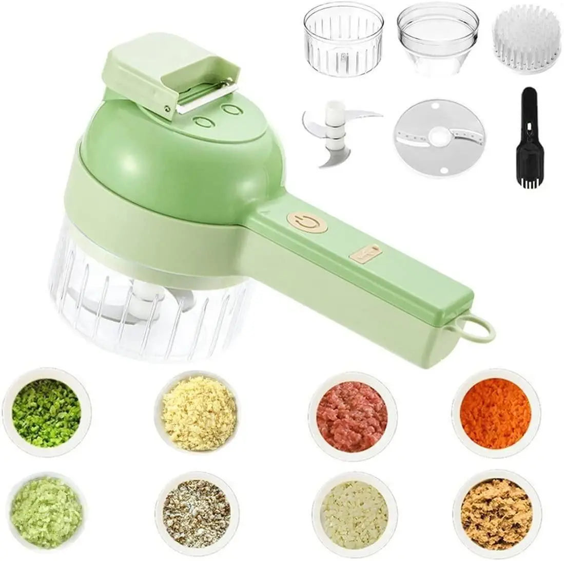 4 in 1 Portable Electric Vegetable Cutter Set -B