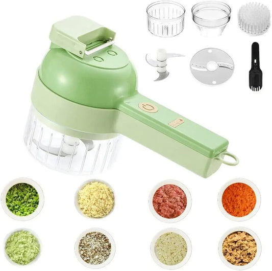 4 in 1 Portable Electric Vegetable Cutter Set -B