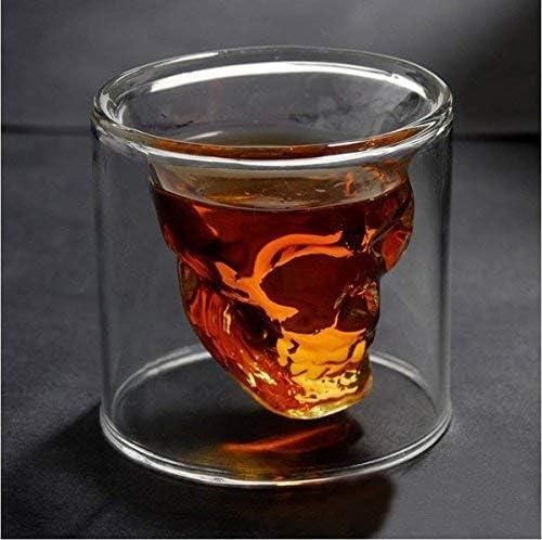 Skull Head Shot Glass – Unique Crystal Skull Whiskey & Shot Glass for Parties, Bars & Gifts